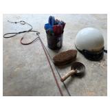 Horse Whips,, Brushes and helmet