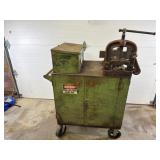 Rolling Workbench with Bench Vice and Pipe Vice