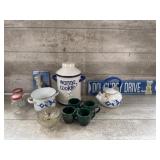Pillsbury Doughboy Jar, Pot, Pitcher, and glasses