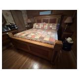Wooden king size bed