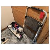 Painting supplies and step ladder