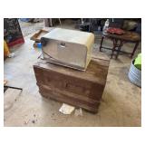 Wooden chest and bread oven