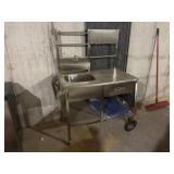 Outdoor stainless steel sink station