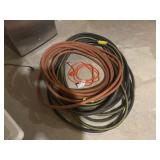 Garden hoses and extension cord