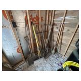 Assortment of yard tools