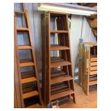 (3) 6 ft Wood Step Ladders