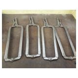 Vise-grip welding clamps