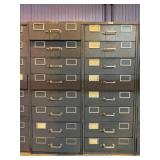 (2) 8- Drawer Metal Cabinet