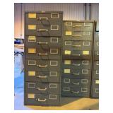 (2)8- Drawer Metal Cabinet