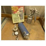 Spray gun, air regulator unit