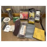 Sandpaper, steel wool, tape
