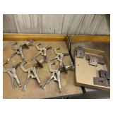 Vise-grips for welding table