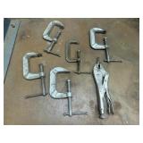 C-clamps, locking pliers