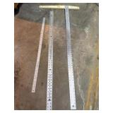 T-square, straight edge ruler