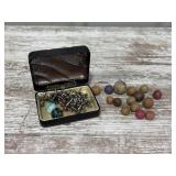 Vintage Jacks With Clay Marbles