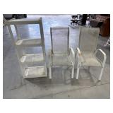 Patio Chairs And Plastic Shelf