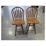 Tall Wooden Barstool Swivel Chairs