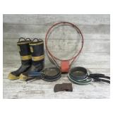Ranger Rubber Fire Boots, Basketball Goal, Pans
