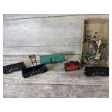 Train cars, lights