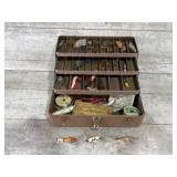 Vintage Tackle Box And Lures