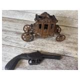 Cast iron buggy, cast iron gun