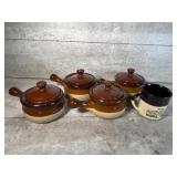 Stoneware soup crocks