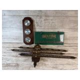 Sliding Calendar, Weather Gauge, Sign