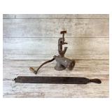 Keystone Cast Iron Meat Grinder, Barber Strop