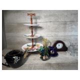 Platter, glassware