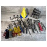 Wrenches, drill bits, screwdrivers