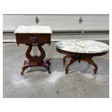 Marble Top End Table And Coffee Table