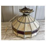 Lead and stained glass lamp