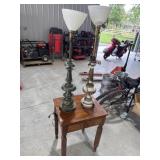 Pair of lamps table