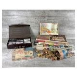 Board Games Vintage Blocks And Cassette Tapes