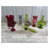 Blenko Green Glass, Red Collectible Glass