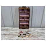 Hanging Shelf And Miniature Decor