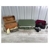 Vintage Camera And Suitcase