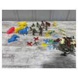 Vintage Army Men, Farm Animals, Cowboys And