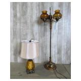 Vintage Floor Lamp and  Table Lamp