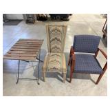 (2) Chairs and Folding Table