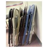(9)  Metal Folding Chairs, various colors