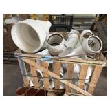Miscellaneous different size pvc fittings