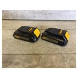 2 dewalt batteries