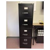 4 Drawer Black Filing Cabinet