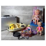 Toys, case with lock and keys