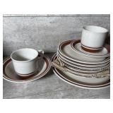 Set of stoneware dishes