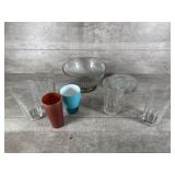 Glass Bowl, Plates, Glasses