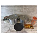 Aluminum Stock Pots, Tins, Pitcher