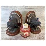 Turkey Bookends, Candle