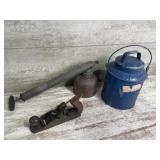 Vintage milk can, plane, sprayer
